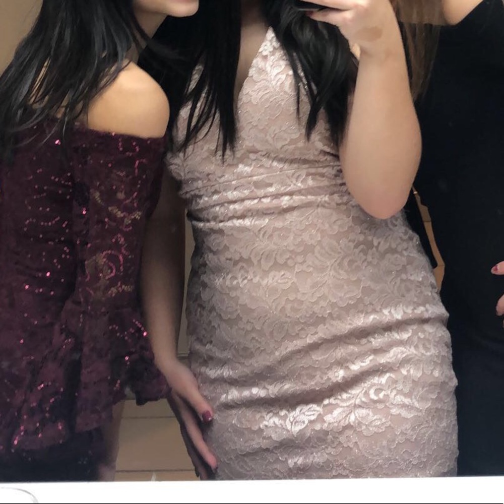 light rose dress
